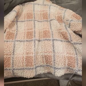 Cozy Pink and Cream Sherpa Jacket